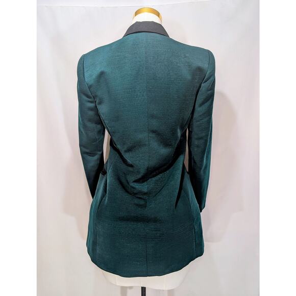 Vintage Madame D Faille Blazer Teal Green Longline Size 38 (US 6-8) - Picture 3 of 7
